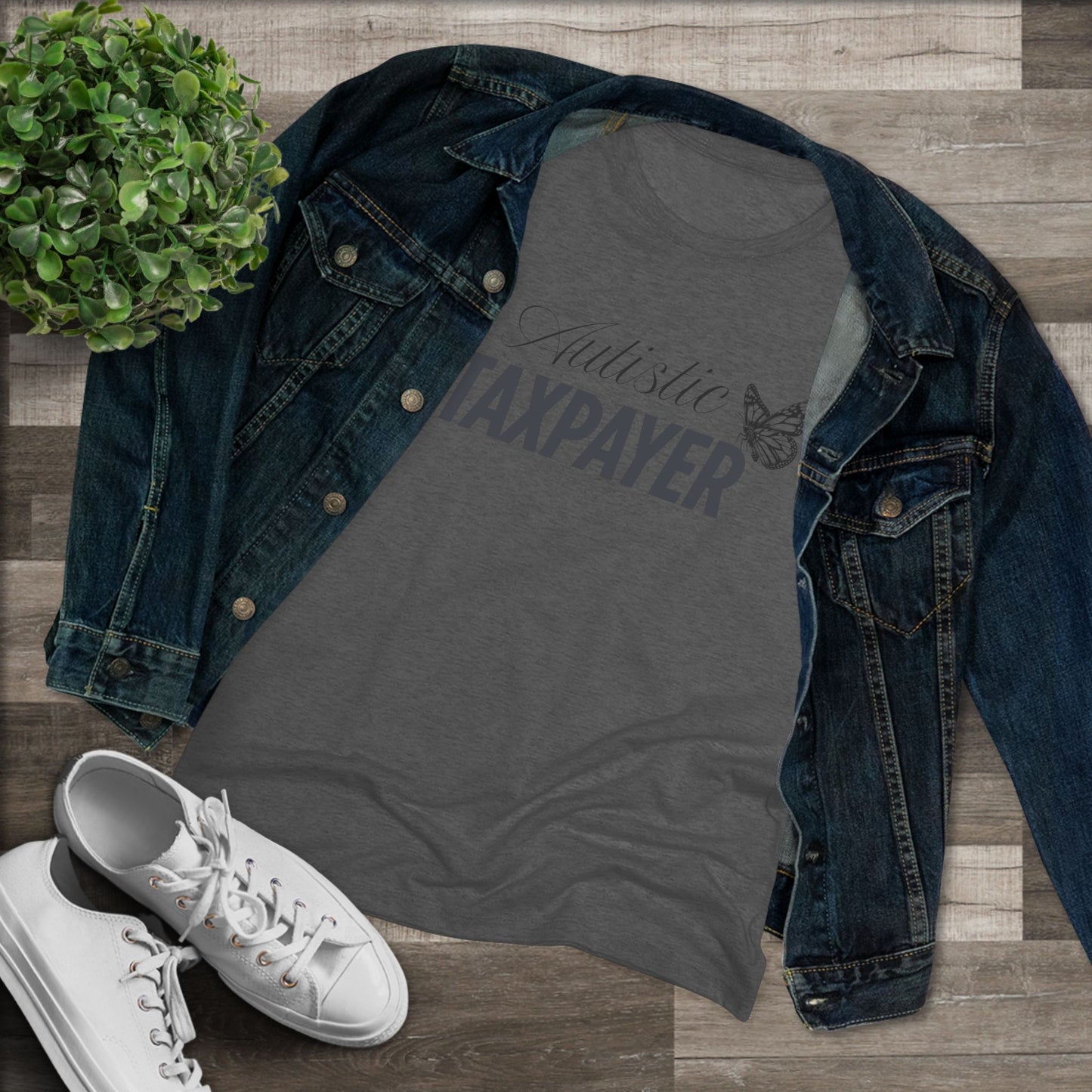 Women's Taxpayer Tee - Comfortable Triblend Slim Fit Shirt for Autism Awareness, Gift for Tax Season, Unique Style for Everyday Wear, [...]