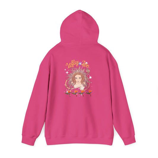 Cosmic Leo Unisex Hoodie, Cosmic Leo Zodiac Unisex Hoodie: Celestial Astrology Gift for Women, Lofty Horoscope Sweatshirt