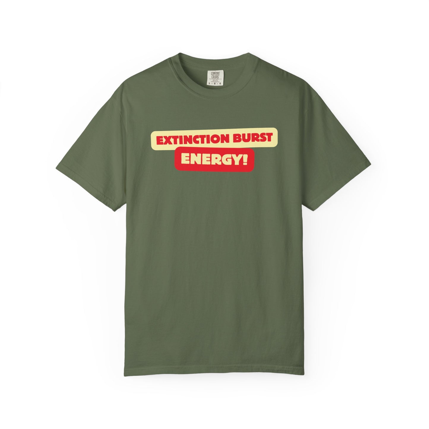 Energetic RBT BCBA Comfort Colors T-Shirt - Extinction Burst Energy Graphic Tee, Casual ABA Wear, Streetwear