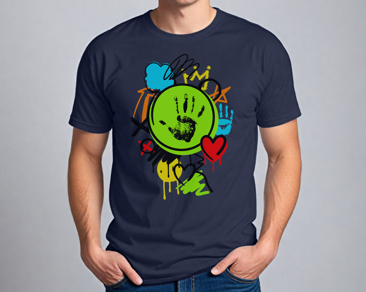 Abstract Youth T-Shirt: Autism Awareness Art, Inside the Mind Lightweight Tee for Teens  made for kids who see the world in their own brilliant way.