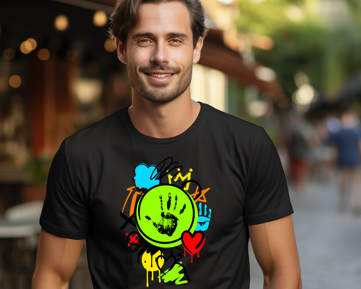 Abstract Art Classic Fit Men's T-Shirt: Autism Awareness Support Neurodiversity & Mental Health