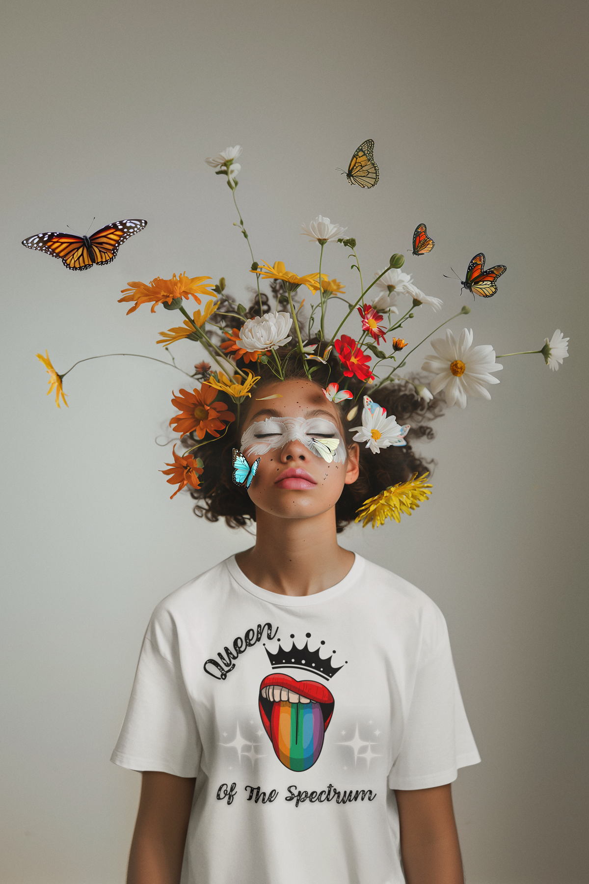 Autism Awareness Lightweight Youth T-Shirt: Queen of the Spectrum Empowerment Tee for Advocates