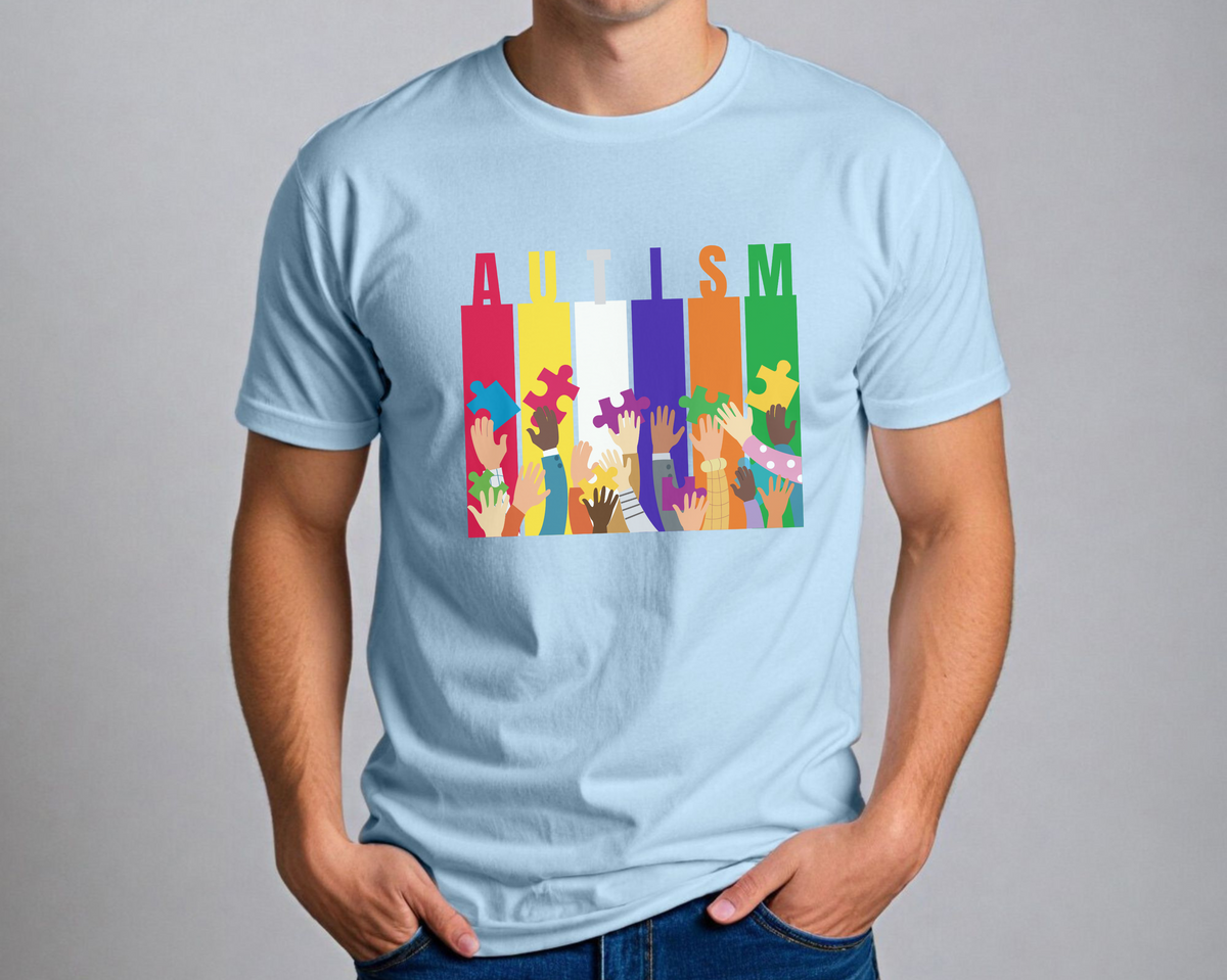 Autism Awareness Youth Short Sleeve T-Shirt designed to help kids and teens wear their pride loud and bright.