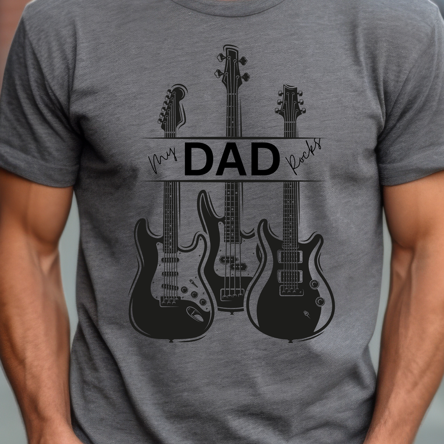 Guitar Dad Cotton Tee, Perfect Gift for Father's Day, Music Lover T-Shirt, Rock Star Dad Apparel