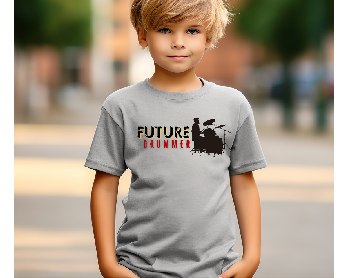 Future Drummer Toddler Shirt: Short Sleeve Tee for Kids with Special Interests in Music