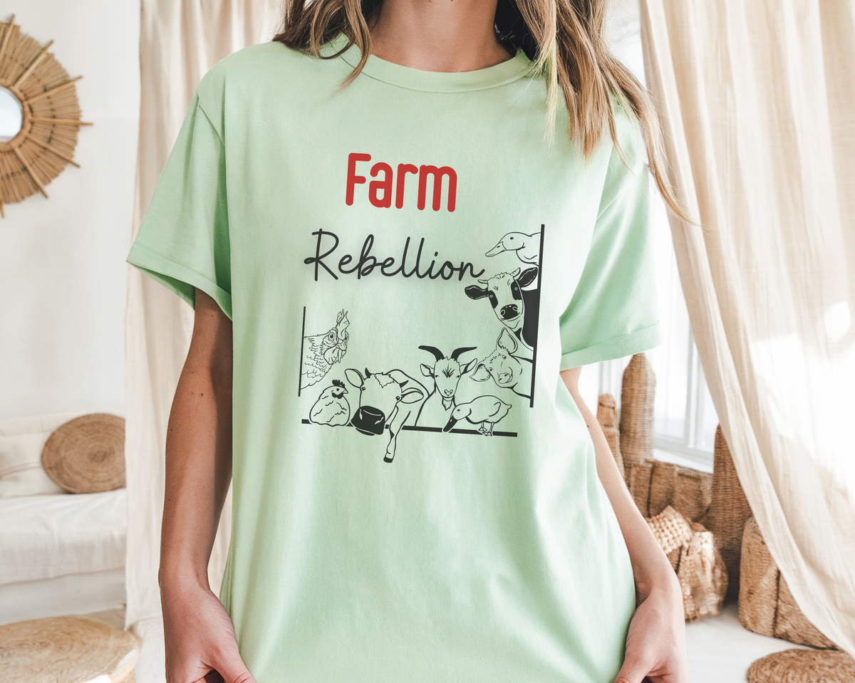 Youth Farm Rebellion T-Shirt: Empowering Animal Lovers & Autism Awareness Tee for Teens