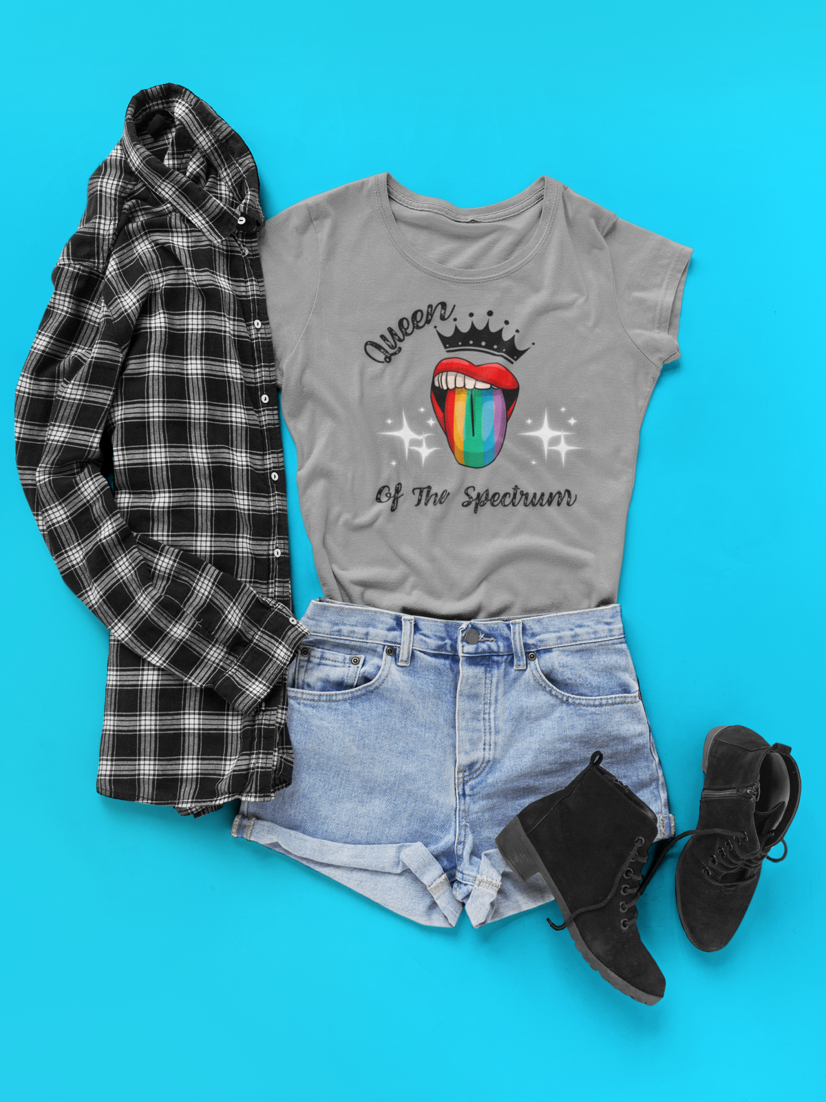 Autism Awareness Lightweight Youth T-Shirt: Queen of the Spectrum Empowerment Tee for Advocates