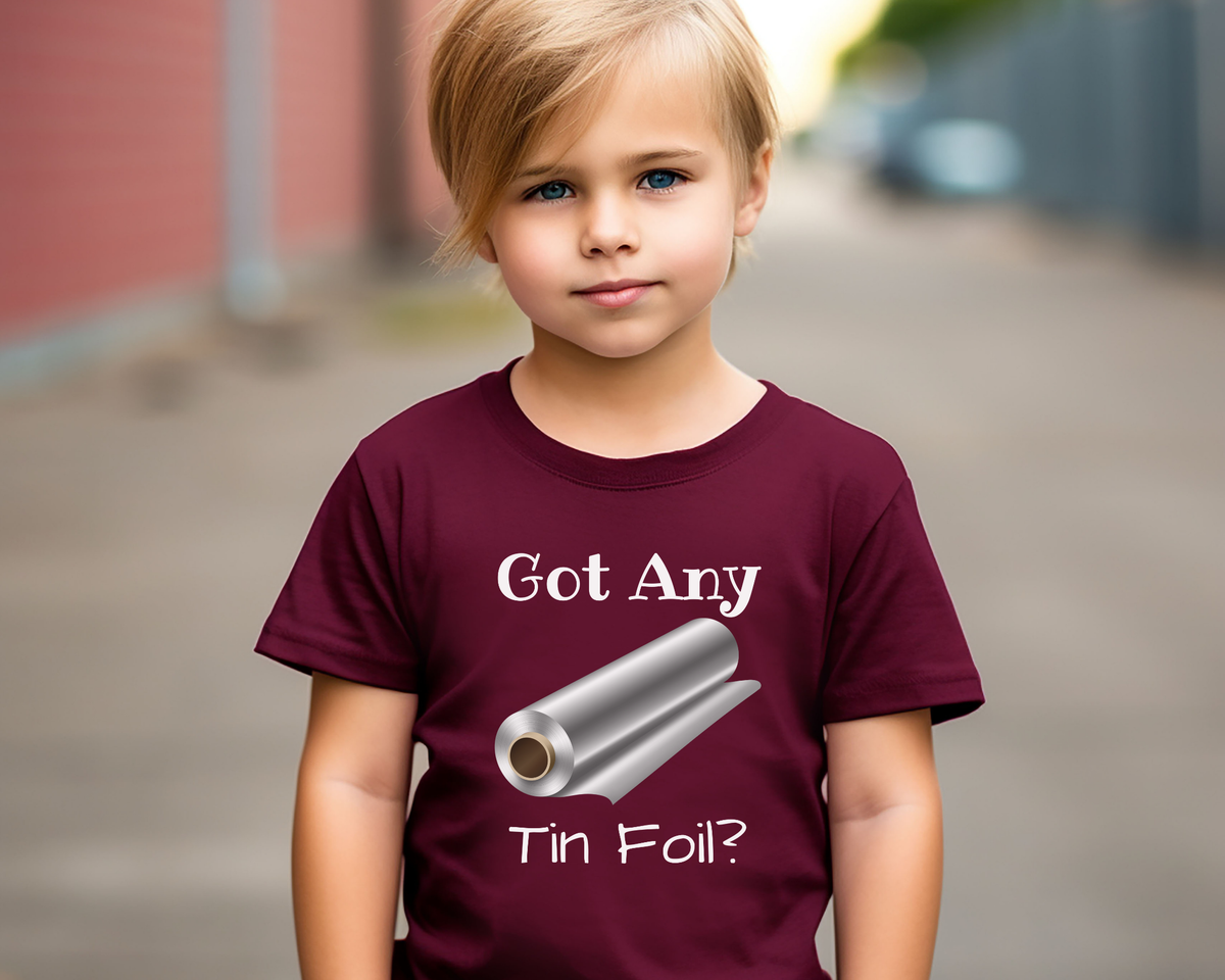 Lightweight Autism-Friendly Tin Foil Kids T-Shirt: Neurodiversity Awareness Gift for Special Interests