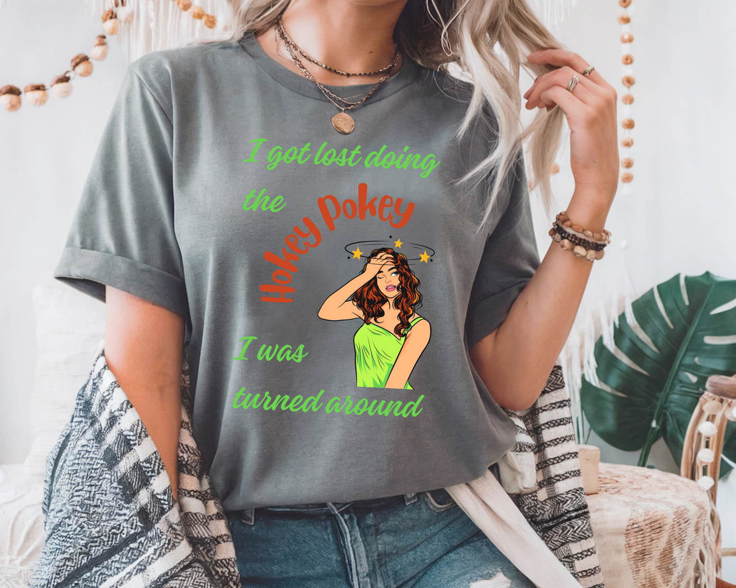 Quirky Behavior Therapist Tee: Hokey Pokey Dizzy Woman Mental Health Humor Shirt