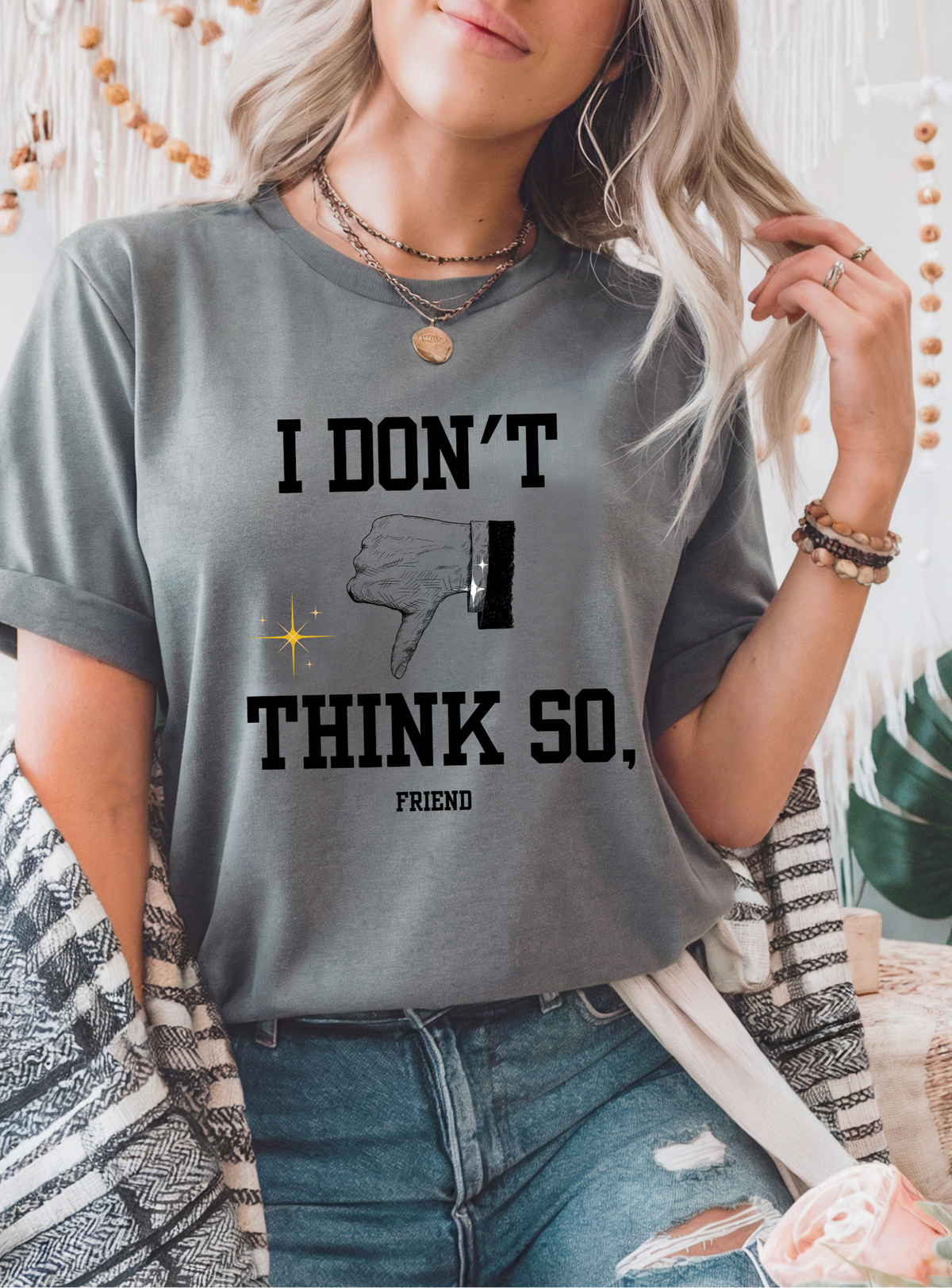 Funny Lightweight Women's T-Shirt: I Don't Think So, Friend - Perfect for ABA Therapists  for professionals who know how to set boundaries with kindness and a wink.