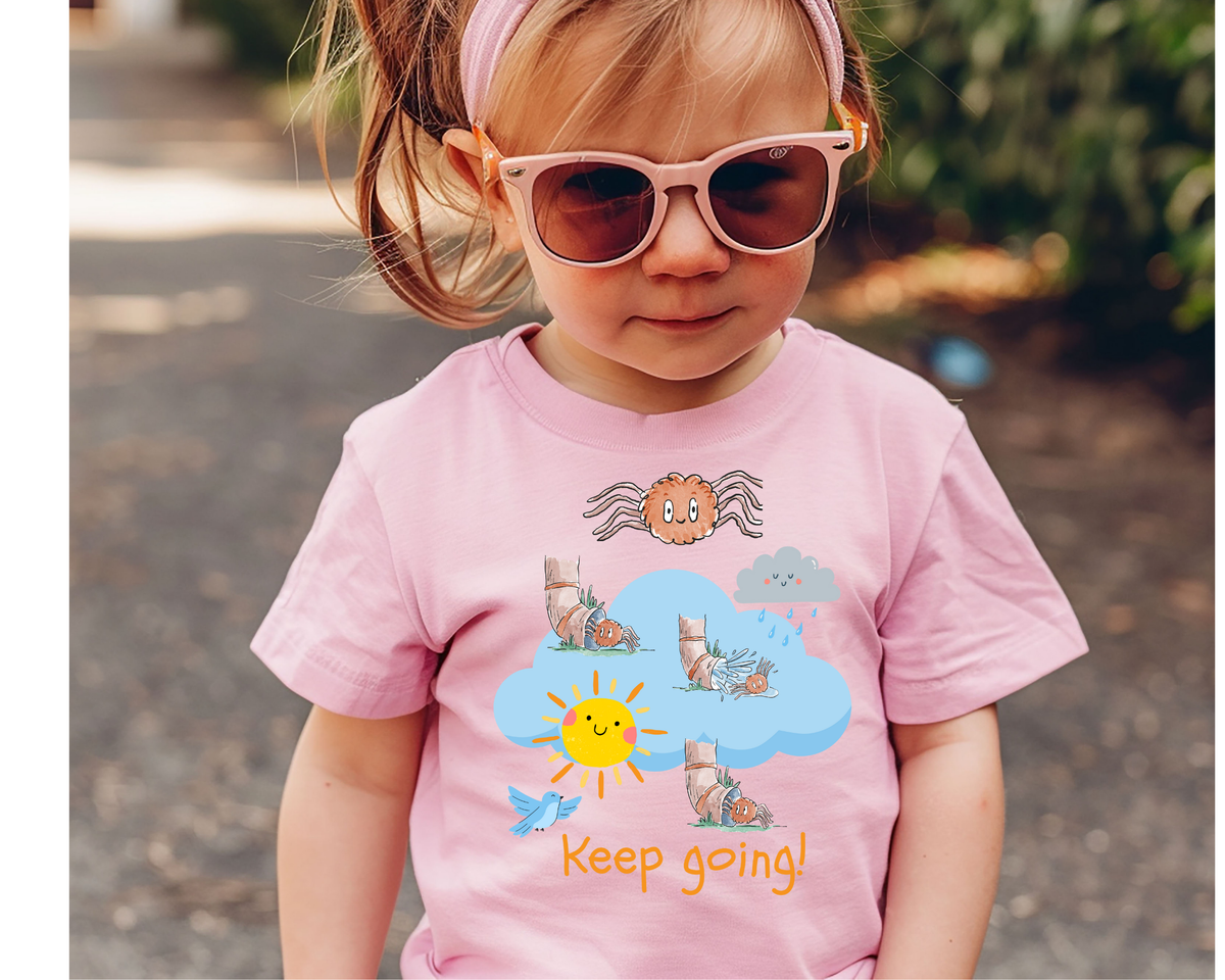 Playful Itsy Bitsy Spider Kids Tee: Lightweight Story-Inspired Shirt for Toddlers & Children