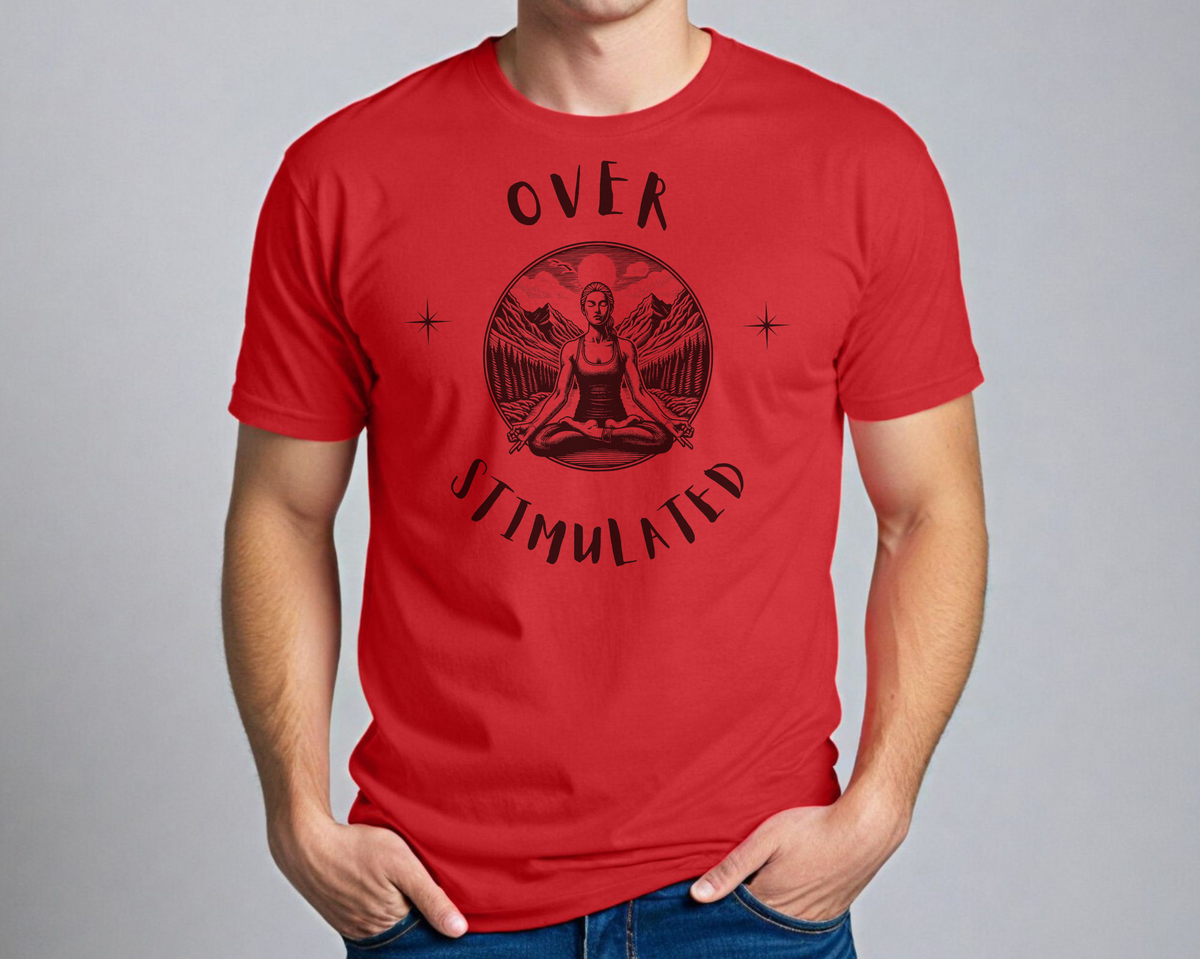 Over Stimulated Youth Lightweight T-Shirt Perfect for kids who feel everything all at once — whether it’s the bright lights, loud sounds, or just too many vibes in one place
