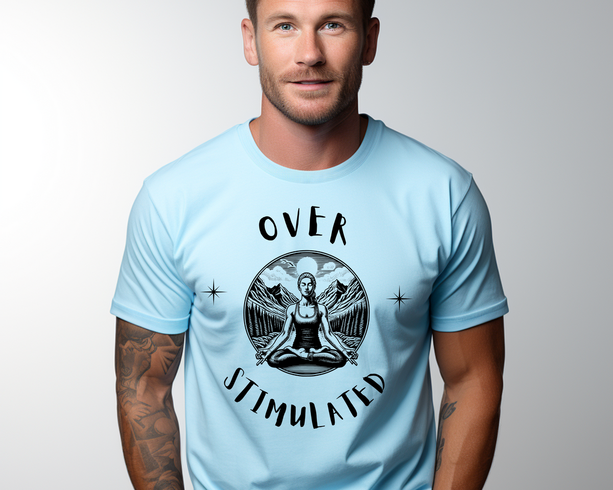 Overstimulated Graphic Tee: ADHD & Autism Awareness Comfort Colors T-Shirt for Men, Teens, Boys