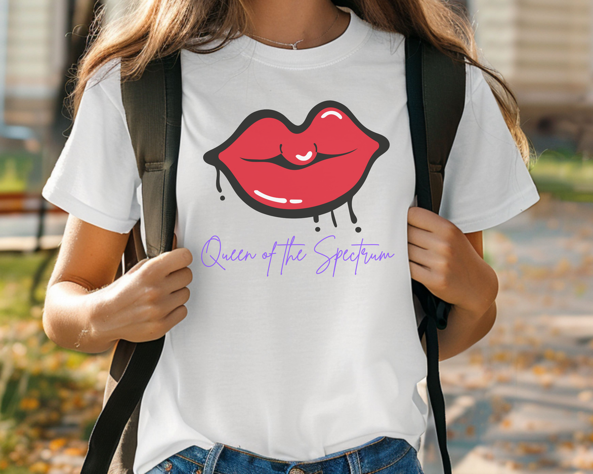 Autism Pride Youth T-Shirt: Queen of the Spectrum Short Sleeve Tee for Girls on ASD