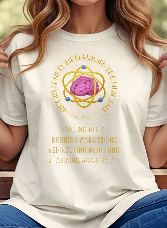 Registered Behavior Technician Lightweight T-Shirt: ABA Therapy Professional Support Autism Awareness