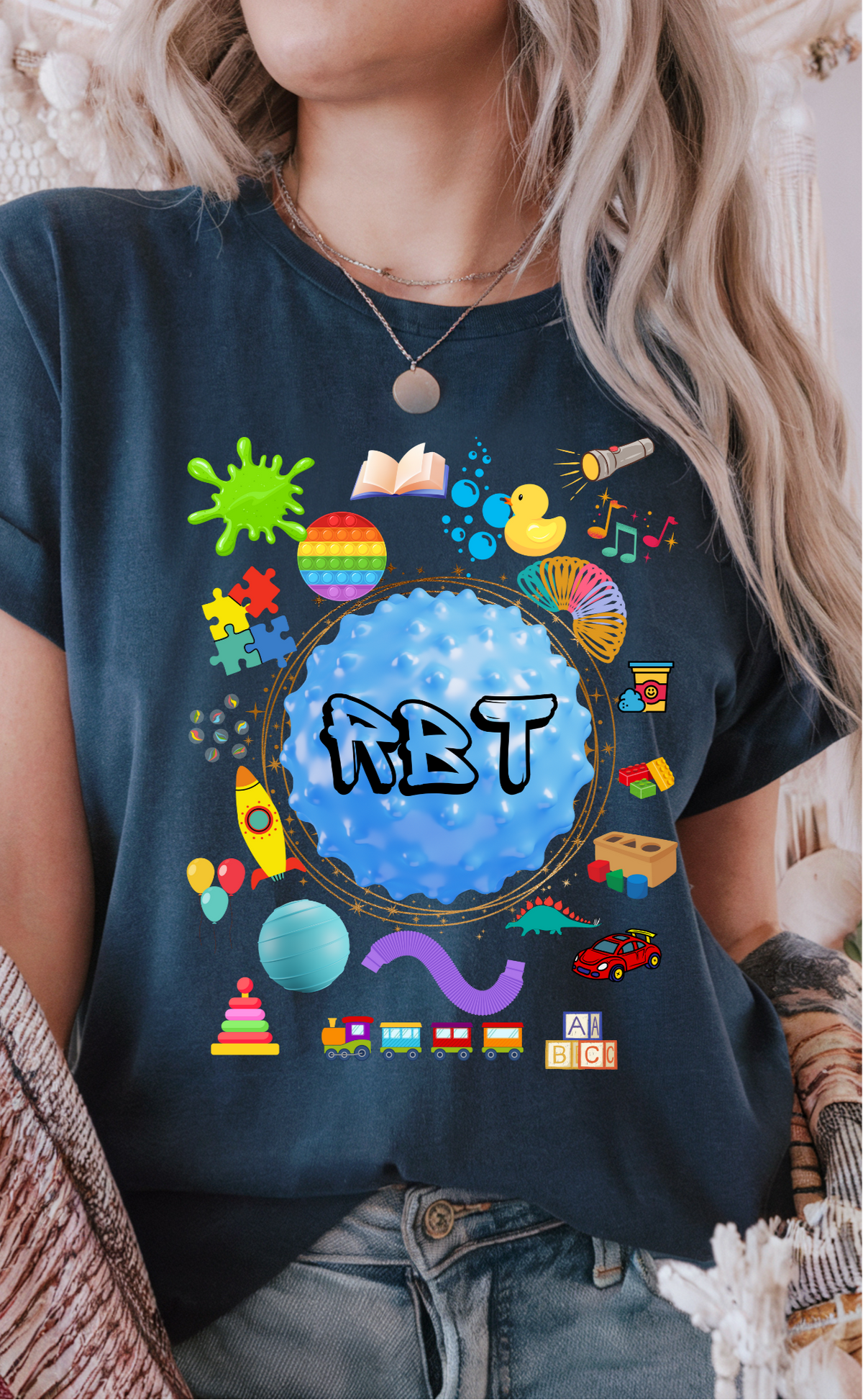 RBT Lightweight T-Shirt for ABA Therapists - Autism Support Sensory Behavior Technician Gift