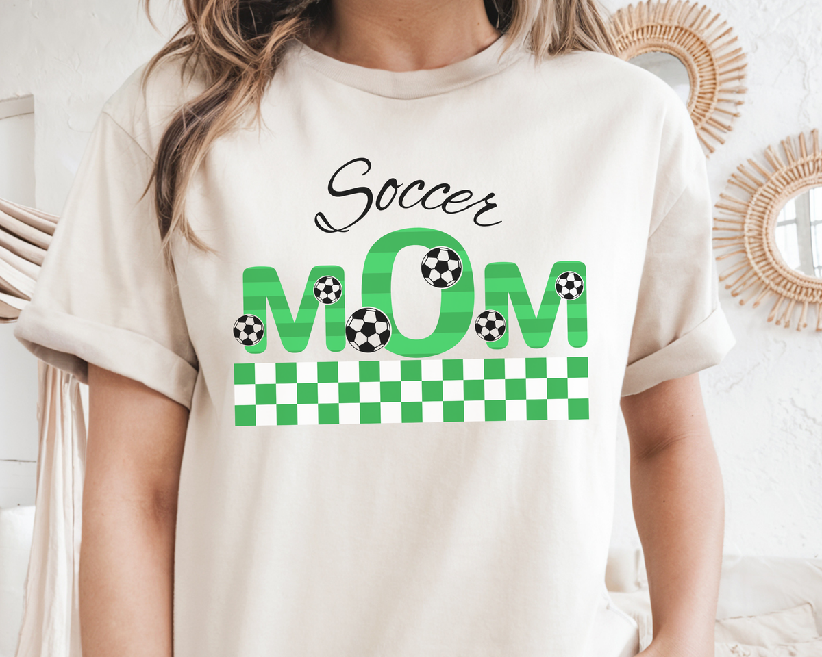 Soccer Mom T-Shirt: Unisex Ribbed Neck Tee for Proud Parents, Game Day Mom Apparel