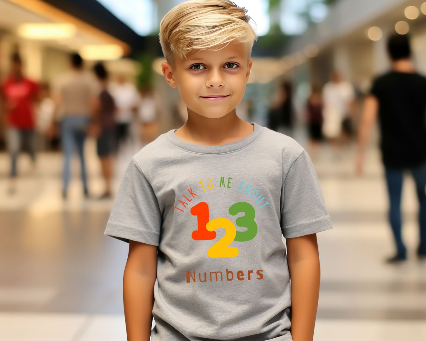 Talk to Me About Numbers Lightweight Kids t-shirt, perfect for little number crunchers who enjoy solving puzzles, reciting times tables, or spotting patterns everywhere they go.